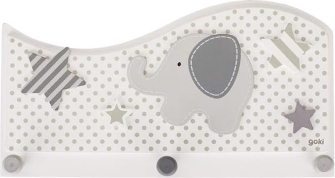 Goki - Wooden Coat Rack Elephant and Stars