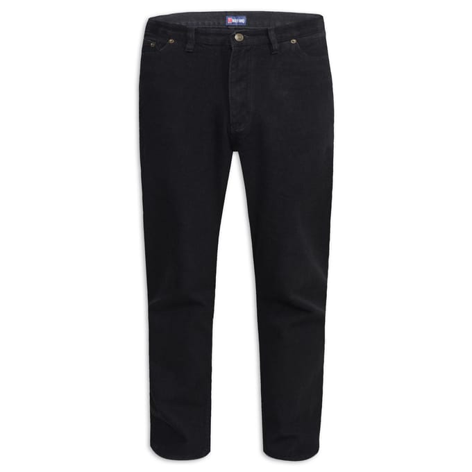Duke Heren D555 Rockford Comfort Kingsize Jeans 42S zwart