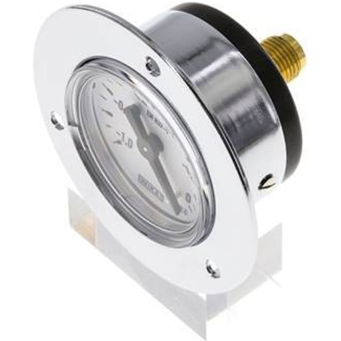 -1..0 Bar Paneelmontage Manometer Staal/Messing 40 mm Klasse 2.5 (Voorflens) - MW-1040SH-FP