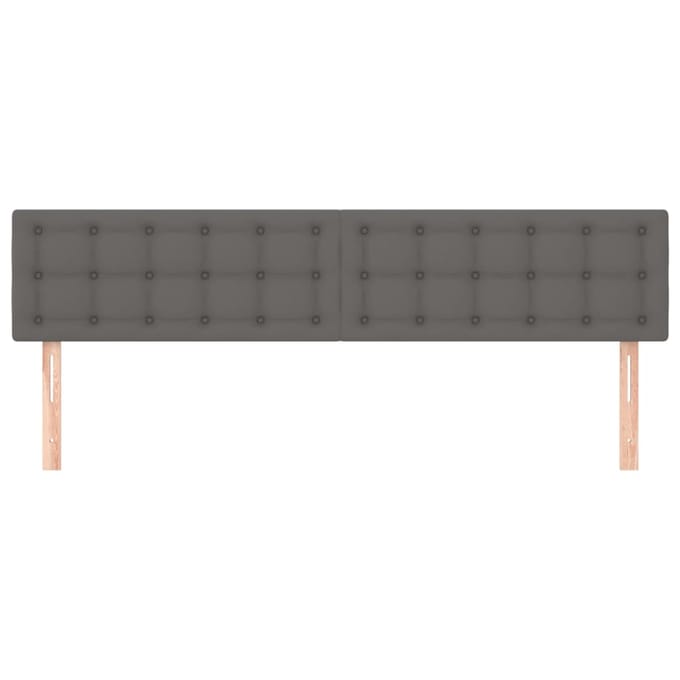 vidaXL - Hoofdborden - 160x5x78/88 - cm - kunstleer - grijs