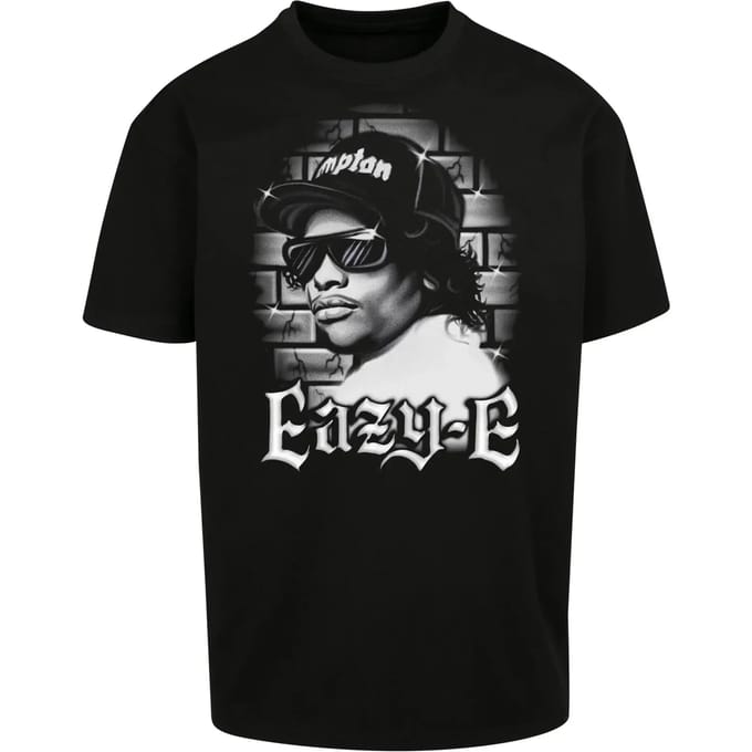 Mister Tee - EazyE Paintbrush Oversize Heren Tshirt - S - Zwart