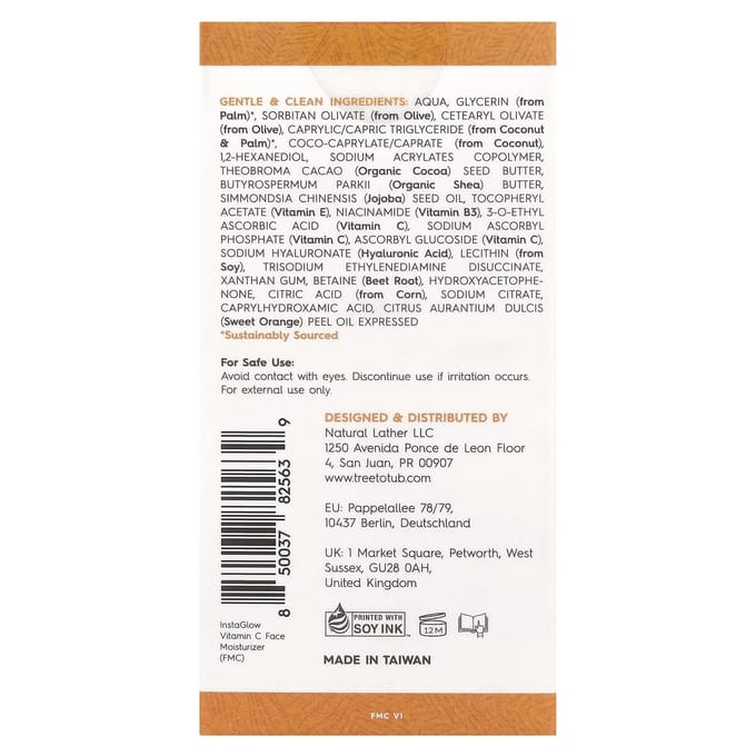 Instaglow, Gezichtscrème met Vitamine C, Citrus Splash, 50 ml(1.7 fl oz) white