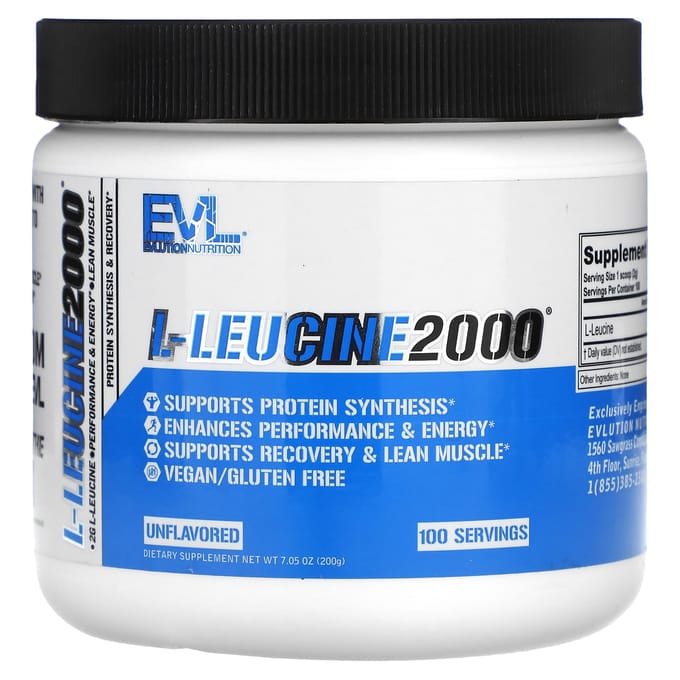 EVLution Nutrition, L-Leucine2000, Non aromatisé, 7,05 oz (200g)