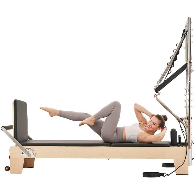 Pilates Reformer Machine Pilates en Bois Équipement d'Entraînement pour Salle de Sport à Domicile