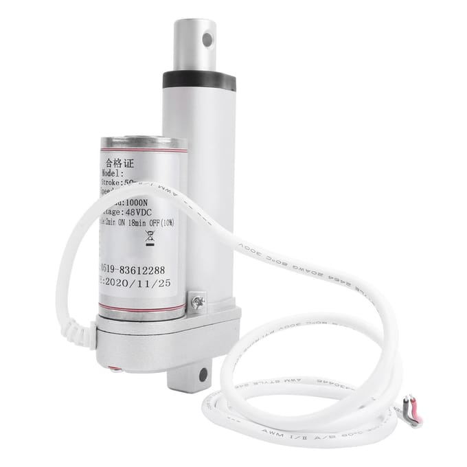 Elektrische Lineaire Actuator Motor Hefsysteem Putter 100kg Belasting 50mm Slag 12mms DC48V