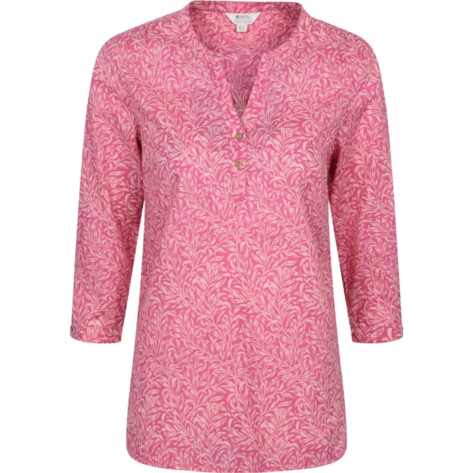 Mountain Warehouse Dames/Dames Petra Gebloemd 3/4 Mouw Shirt (Helder Roze)