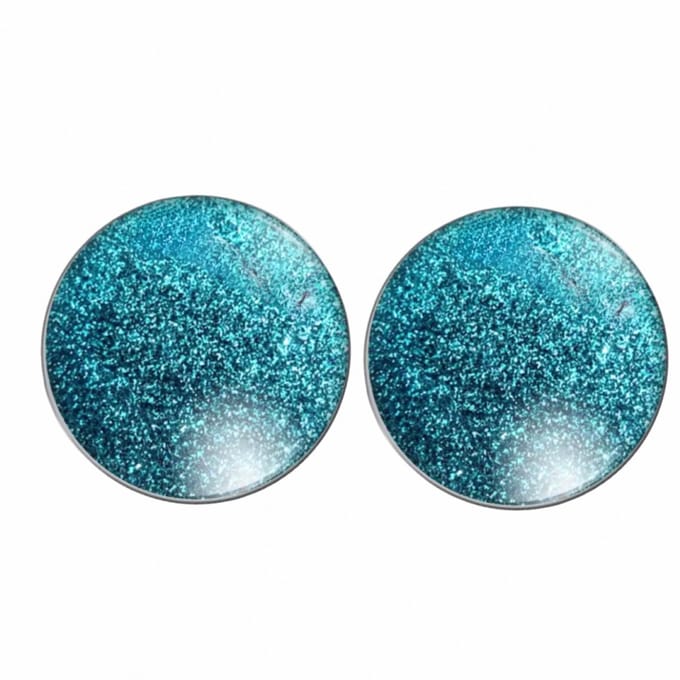 Clip Oorbellen- Luca- Turquoise- 2.5 cm
