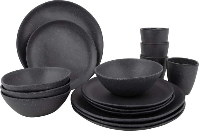 Bo-Camp - Urban Outdoor - Servies - Hoxton - 16 Stuks - Grijs