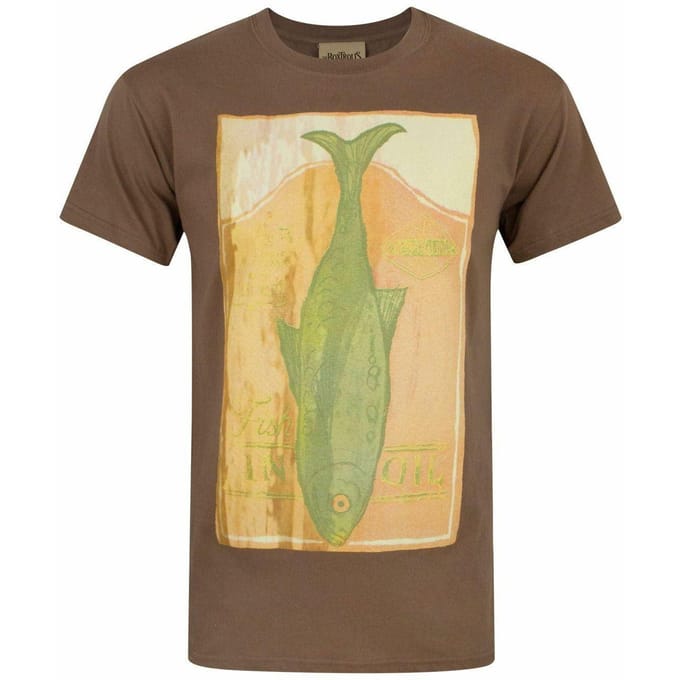 Boxtrolls Heren Vis T-shirt L bruin