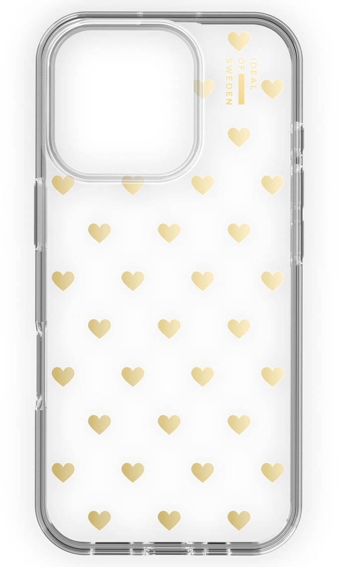 iDeal of Sweden Mirror Case geschikt voor Apple iPhone 16 Pro Max - Golden Hearts