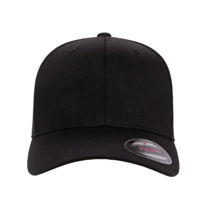 Flexfit Wollige gekamde muts (Zwart)