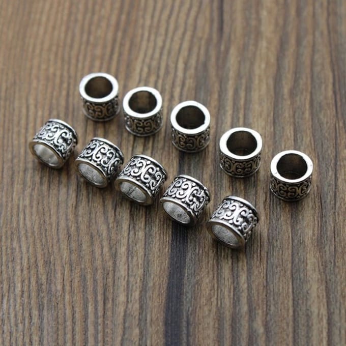 Baardkralen - Baard - Kralen - Dreadlocks - Viking - Zilver - 4stuks