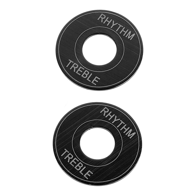 2 STUKS Elektrische Gitaar Schakelaar Pakkingen Drie-Standen Toggle Schakelaar Indicator Ring Ritme Treble Ring black