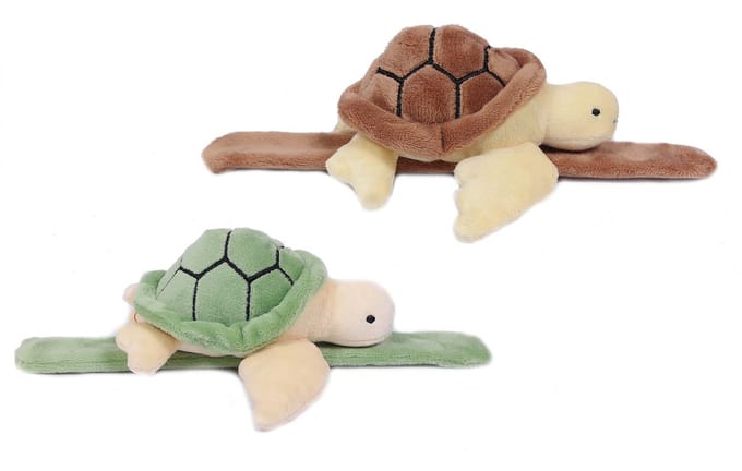 PIA Soft Toys - Set van 2 Pluche Schildpad armband - groen & bruin ass. - 21 cm