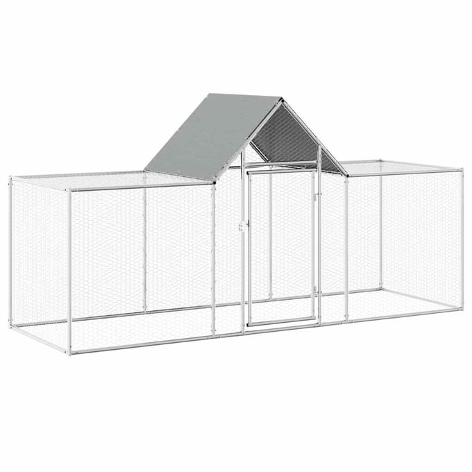 vidaXL - Kippenren - 3x1x1,5 - m - gegalvaniseerd - staal