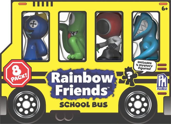 Rainbow Friends - School bus 8 pack