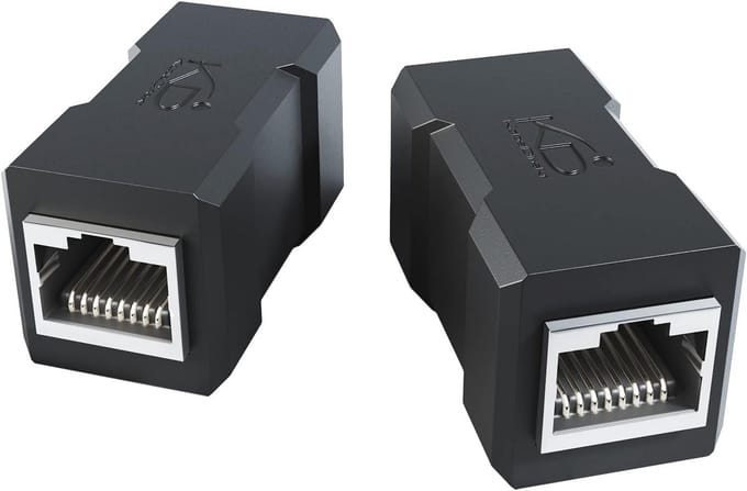 RJ45 Coupler met Extra Afscherming - Ethernet Kabelverlenger voor 10Gbit/s Netwerk
