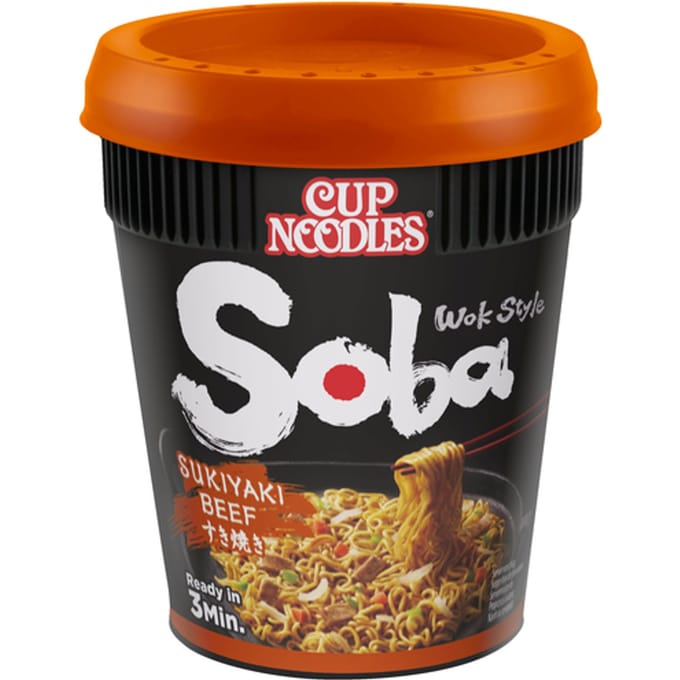 Noodles Nissin Soba sukiyaki beef cup