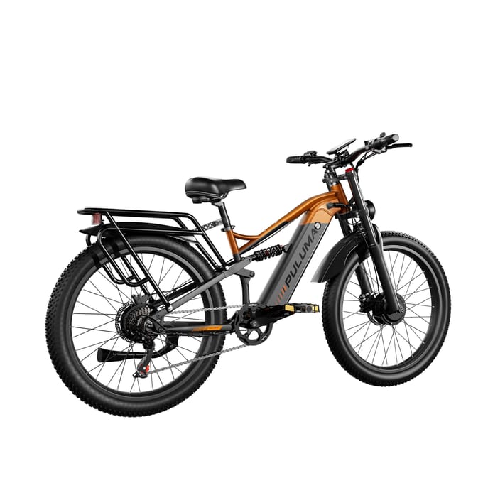 Elektrische Fiets PULUMA PE86 Pro met dubbele motor en 48V 20Ah Batterij oranje