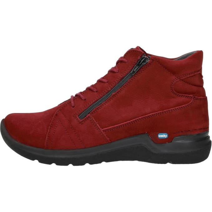 Hoge Sneakers Wolky Why Veterschoenen Hoog - rood - Maat