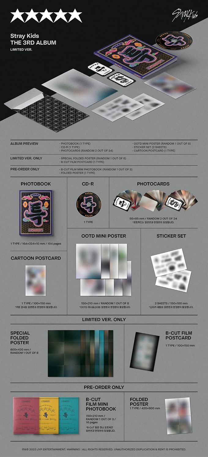 Genie Music Stray Kids - 5-STAR [BEPERKTE VERSIE] Album + Pre-order Bonus [Koreaanse Editie]