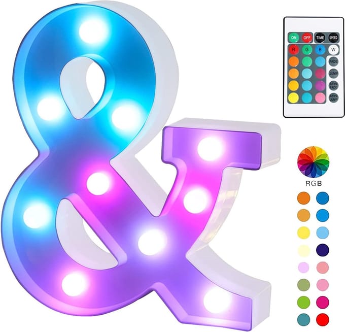 Lichtgevend & Teken - 22 cm - RGB Met Afstandsbediening