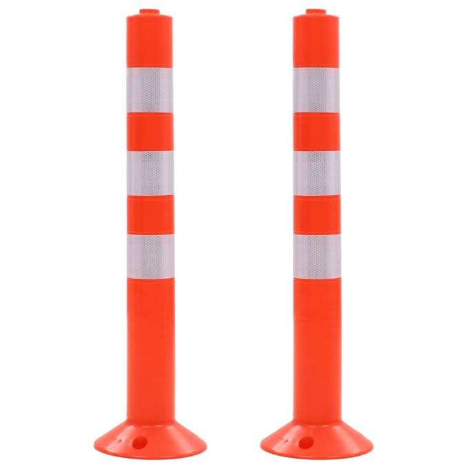 vidaXL Verkeerspalen 75 cm kunststof 2 st
