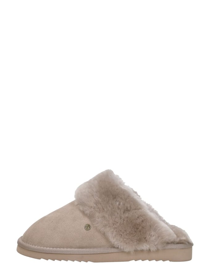 Warmbat Flurry Suede Dames Sloffen - Taupe