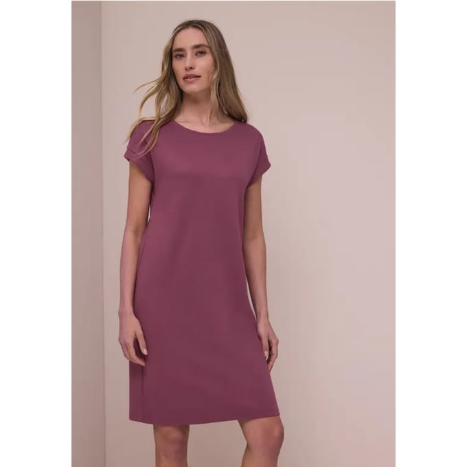Knielange jersey jurk