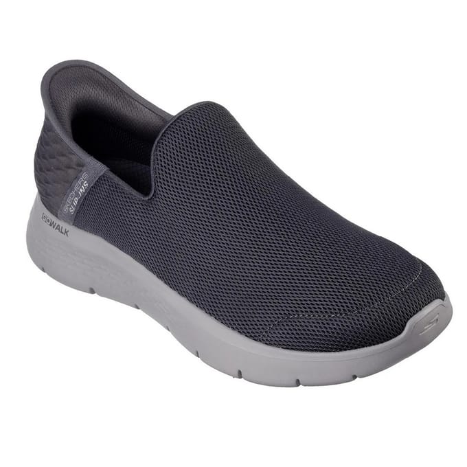 Skechers Heren Go Walk Flex Hands Free schoenen (Donkergrijs)