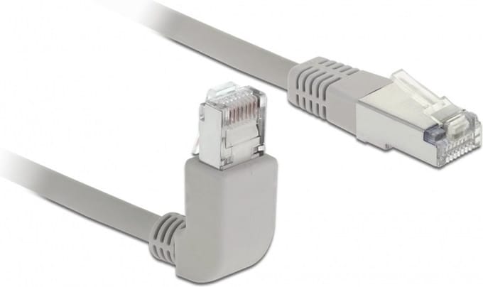 Delock 83524 RJ45 Netwerkkabel, patchkabel CAT 6 S/FTP 0.50 m Grijs 1 stuk(s)
