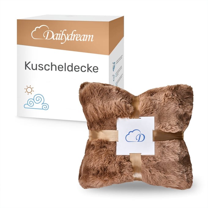 Dailydream - Kunstbont Plaid - 150x200cm - Camel - Warm Zacht