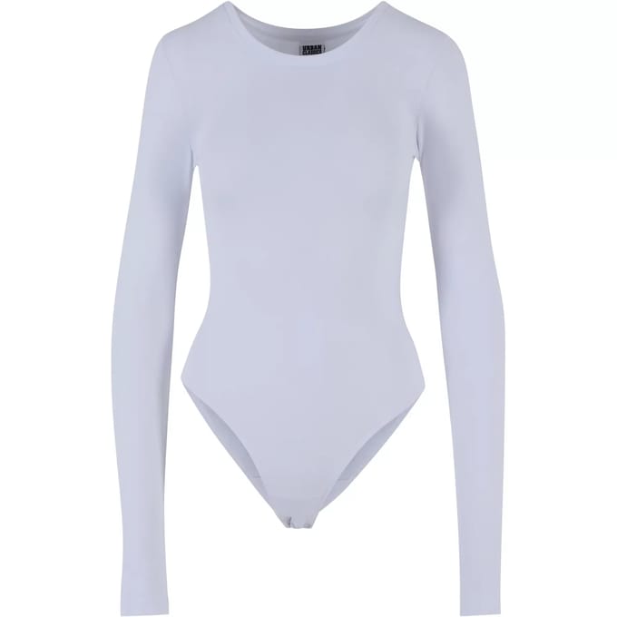 Urban Classics - Stretch Jersey Longsleeve Bodysuit - M - Wit