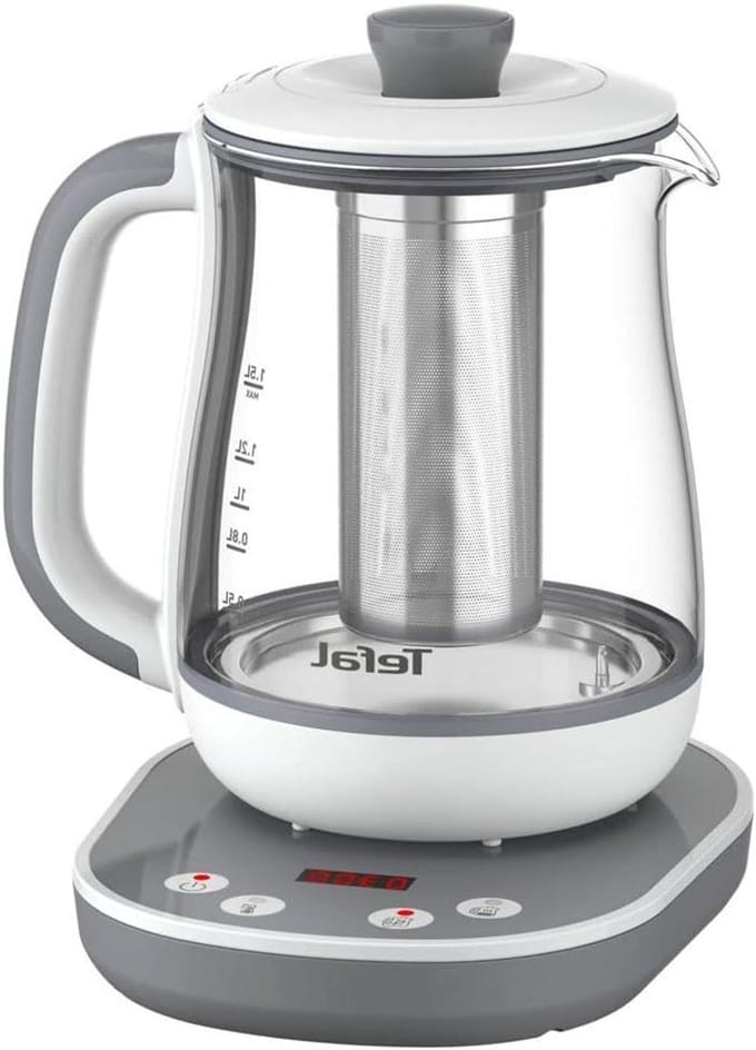 Thee Maker - Waterkoker - Thee Zetten - 8 Temperatuurstanden - 1.5 Liter - Zilver Wit