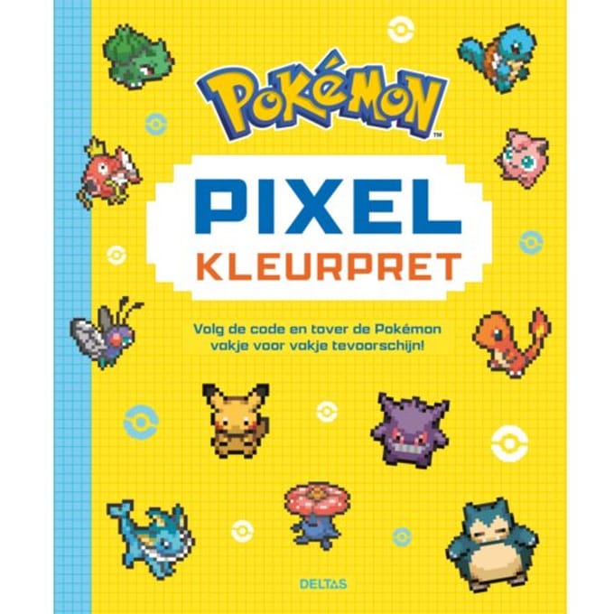 Deltas - Pokemon Pixel Kleurpret - Kleurboek met 80 pagina's