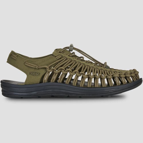 Keen - Uneek Heren Sandalen Dark Olive/Black - Maat 41