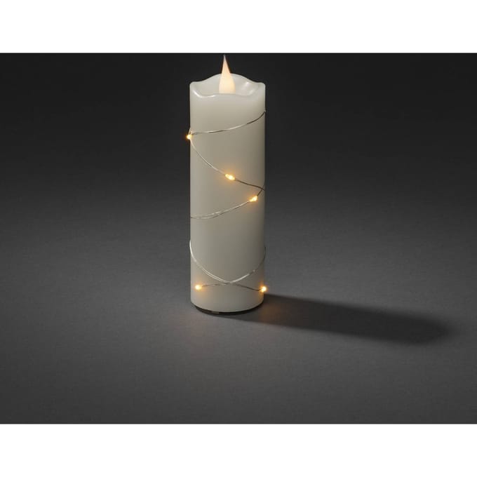 Konstsmide Christmas LED waskaars crème lichtkleur amber 15,2 cm