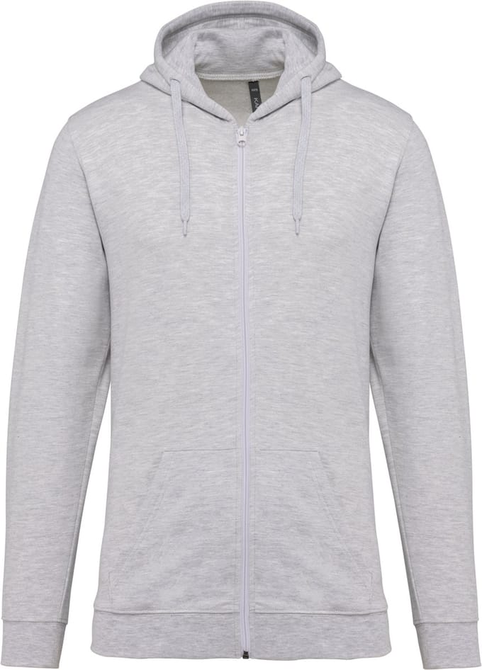 Kariban Sweater met rits en capuchon K479 - Ash Heather - 4XL