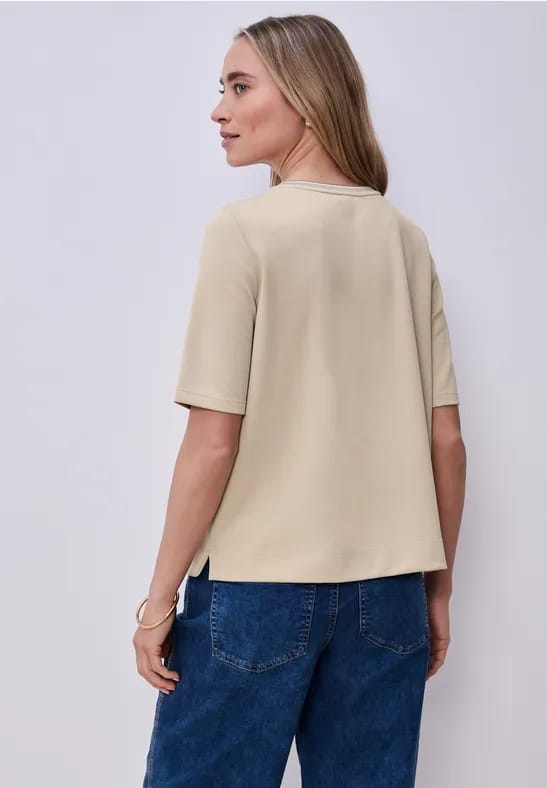 Shirt met contrastdetail