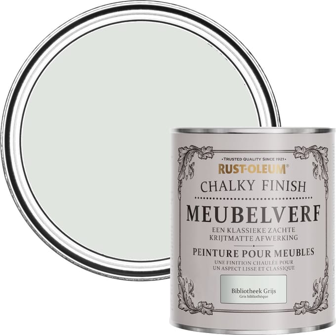 Rust-Oleum Grijs Chalky Finish Meubelverf - Bibliotheek Grijs 750ml
