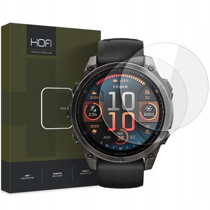 Hofi Gehard Glas Pro+ 2-Pack Voor Garmin Fenix 8 (51 Mm) 9H Bescherming