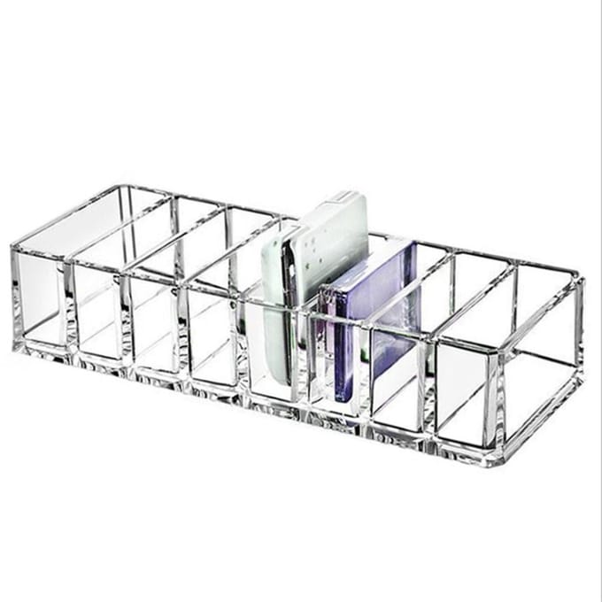 Plastic Washable Transparent Toiletry Rack Cosmetic Shelf Holder in Home Store white