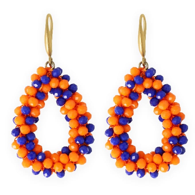 Lajetti - Oorbellen Lampegat Carnaval Dames Eindhoven - Stainless Steel Beaded Earrings - Carnavals Item