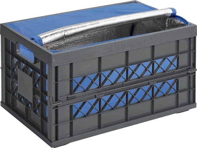 Sunware Square Vouwkrat 45L - Heavy Duty - Met koeltas - Antraciet