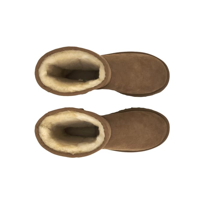 UGG® Classic Short II for Women in Brown, Size 8, Shearling/Polyester/Leather