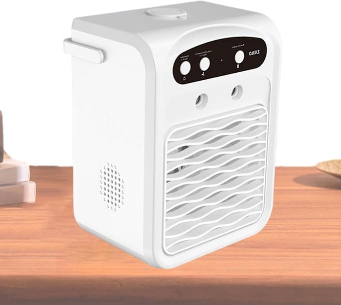Compacte Airco - Persoonlijke Koeler - Ruimte Koelen - Met Verlichting - 1 Liter Tank - Wit