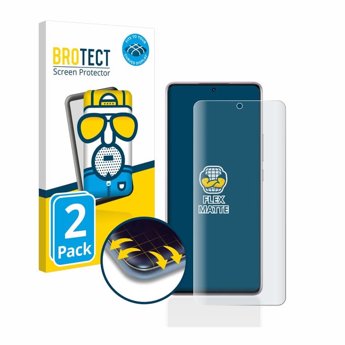 BROTECT - Screenprotector voor Xiaomi Redmi Note 12 Pro 4G (case-friendly) - Folie Beschermfolie matte volledig dekking 2 Stuks