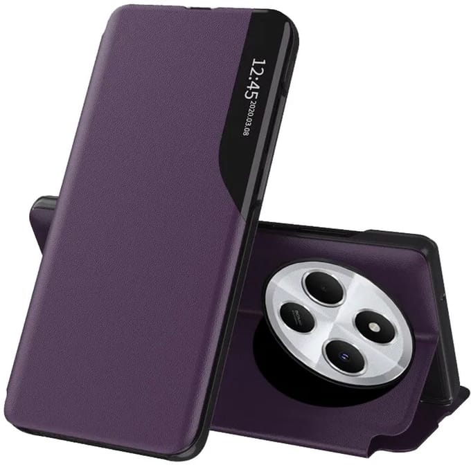 Hoesje geschikt voor Xiaomi Redmi 14C / Xiaomi Poco C75 - Techsuit eFold Book Case - Paars