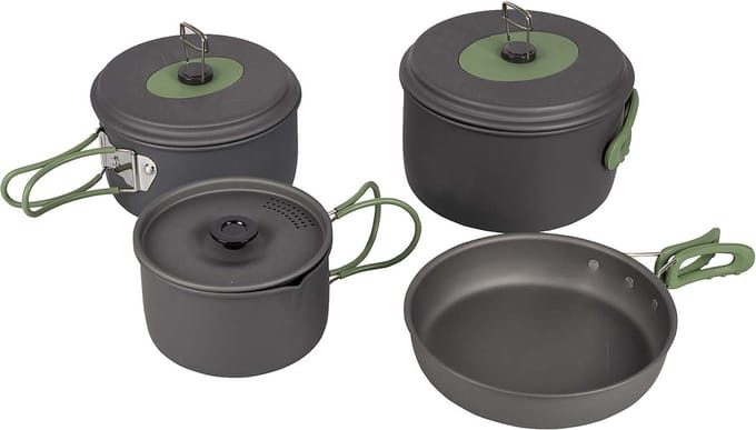 Bo-Camp - Pannenset - Explorer - 4-Delig - Hard anodized - Aluminium