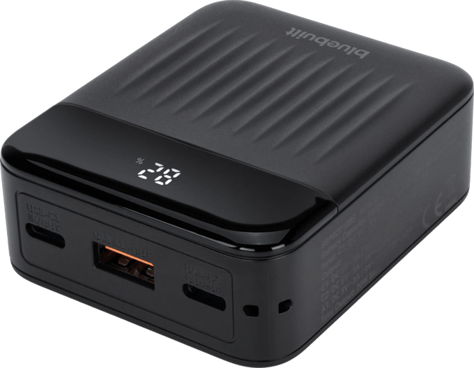 BlueBuilt Power Bank 10.000 mAh met Snelladen Zwart